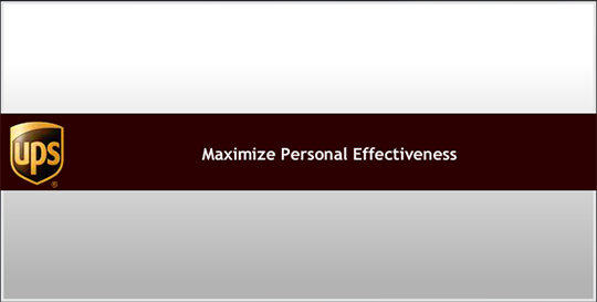 Course: Maximize Personal Effectiveness